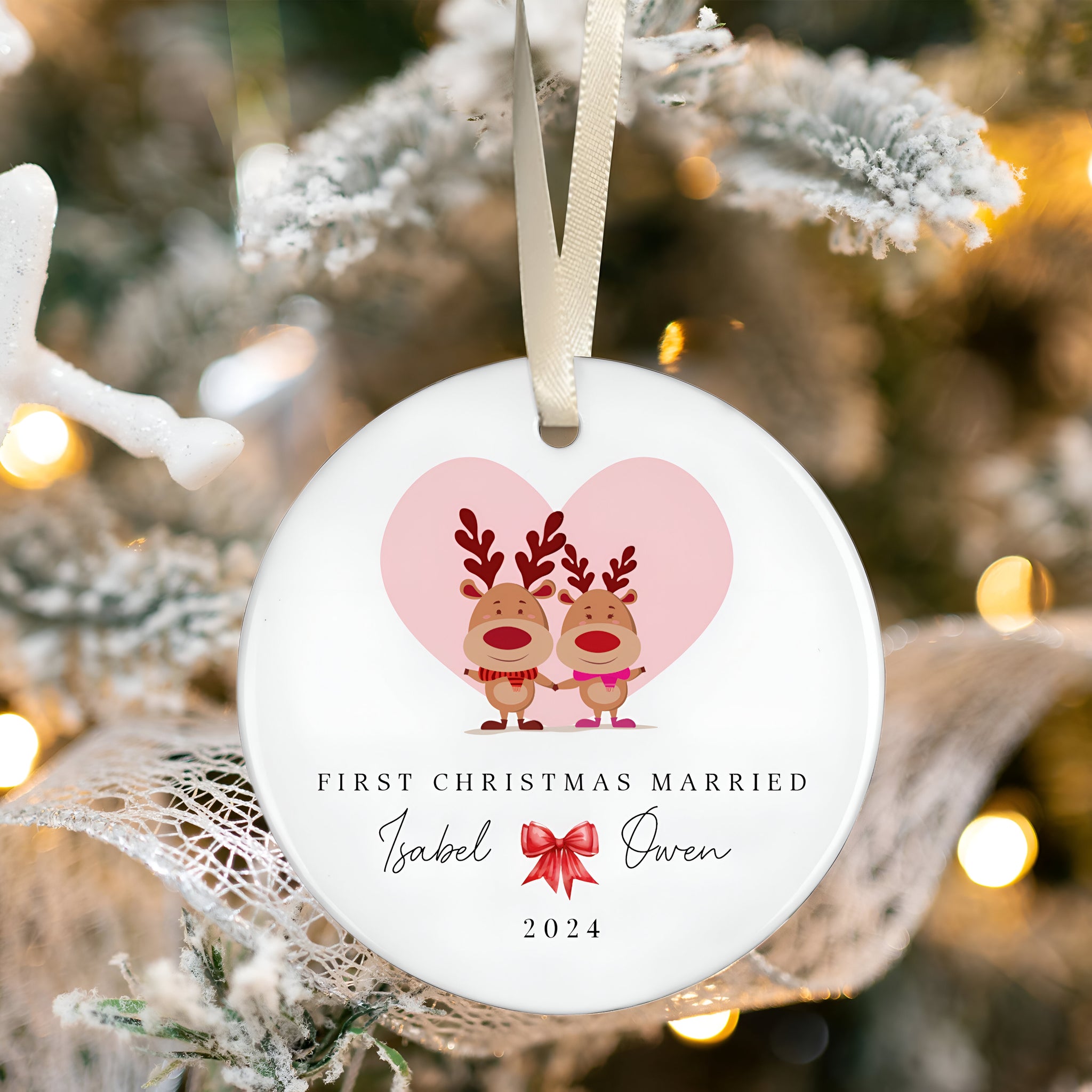 Personalized First Christmas Married Ornament, Mr Mrs Ornament, Personalized Wedding Gift, Newlywed Christmas Gift, Our First Christmas Ornament CX05-39 ORN2509