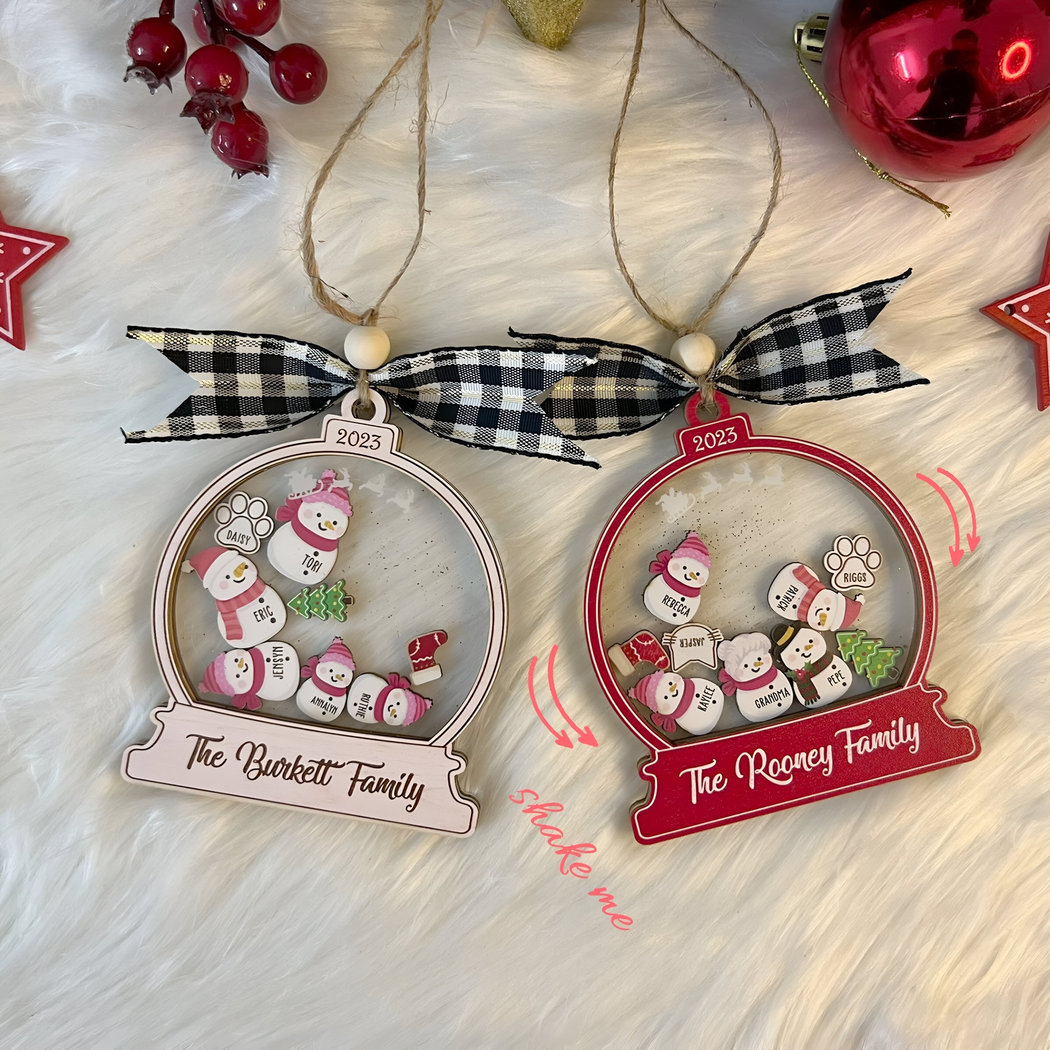 Personalized Snowman Family Christmas Ornament 2024, Family Snowman Ornament Custom, Christmas Tree Ornament, Family Ornament Christmas Gift HAOR10