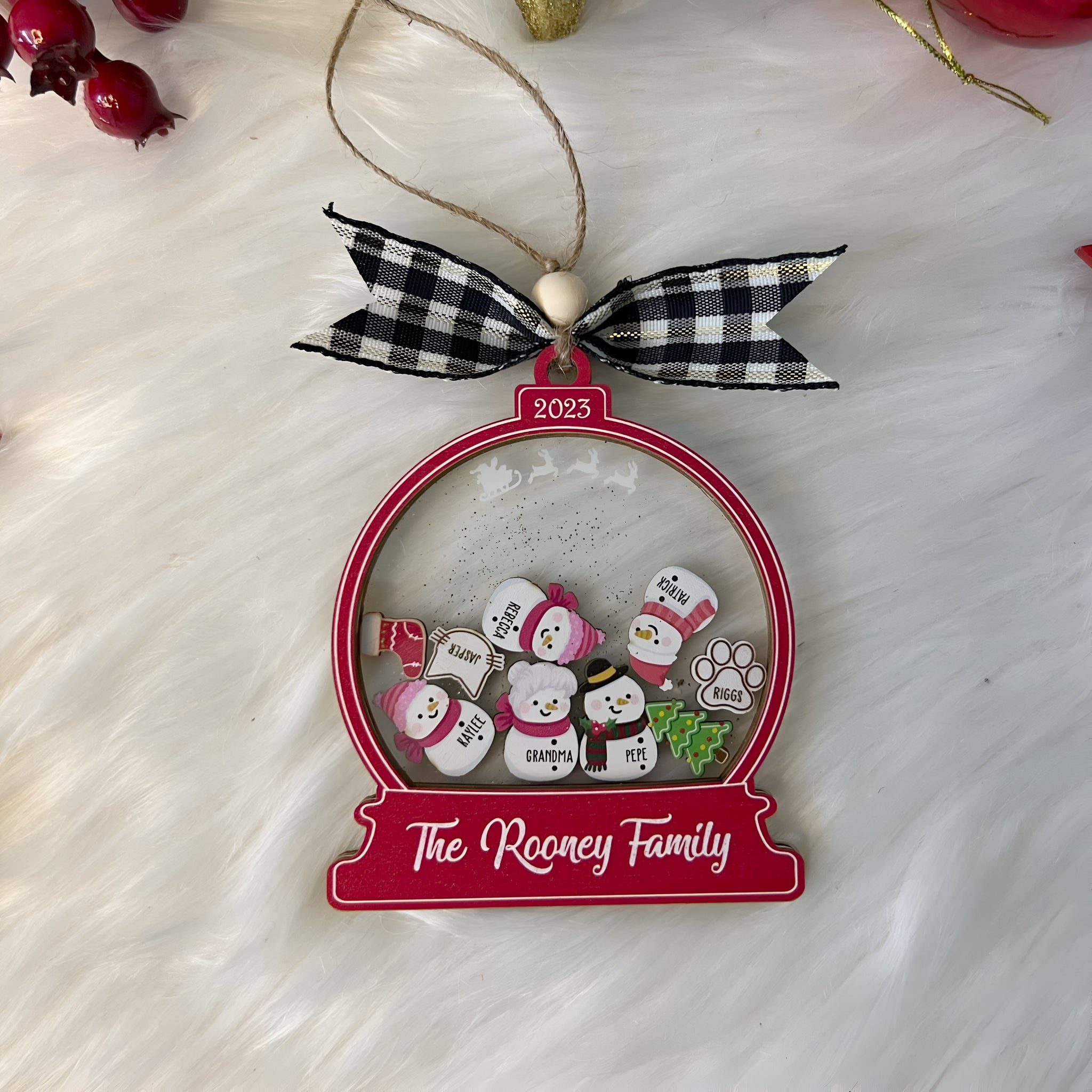 Personalized Snowman Family Christmas Ornament 2024, Family Snowman Ornament Custom, Christmas Tree Ornament, Family Ornament Christmas Gift HAOR10