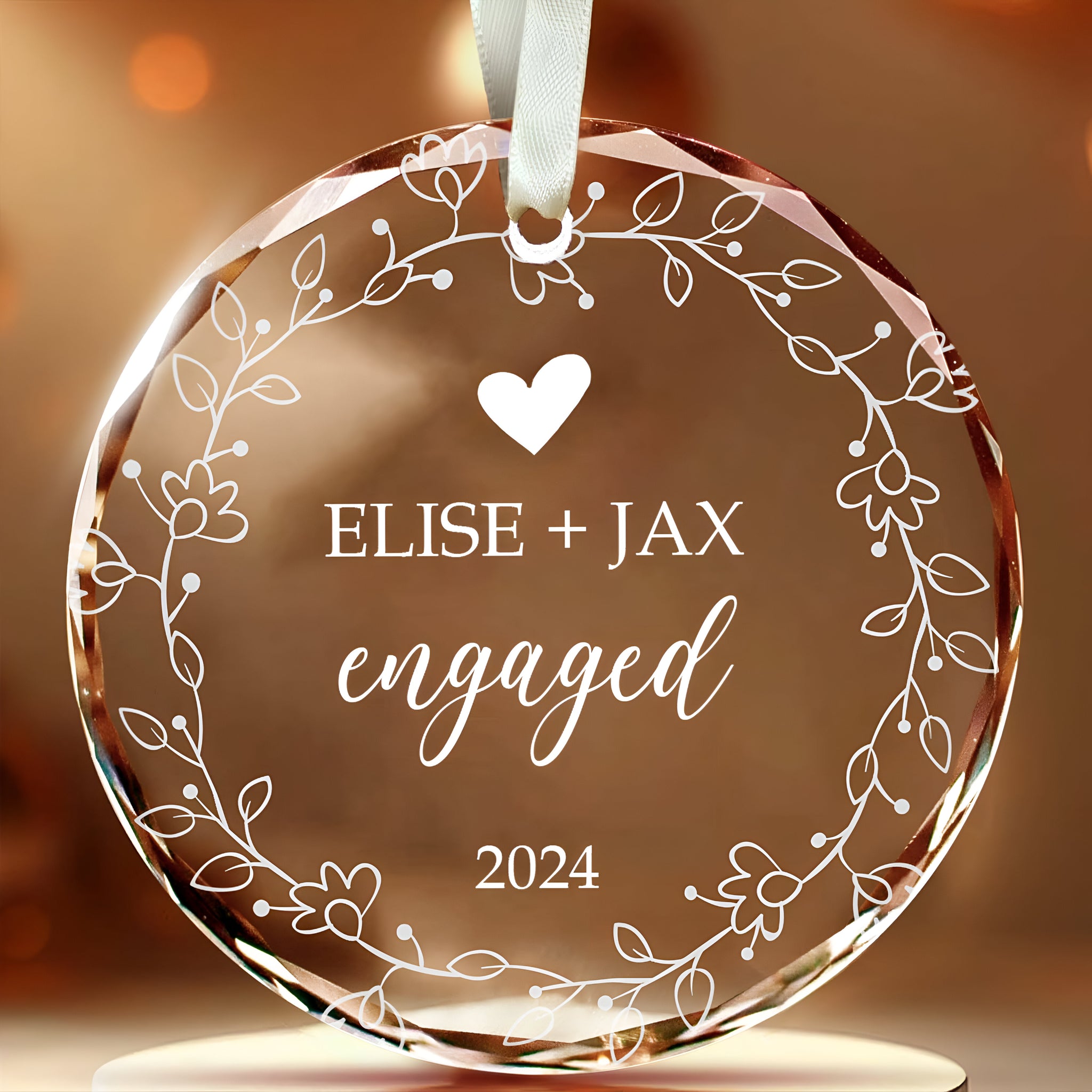 Personalized  First Christmas Married Glass Ornament, Our First Christmas Married as Mr and Mrs Ornament, Wedding Glass GX05-7 ORN2509