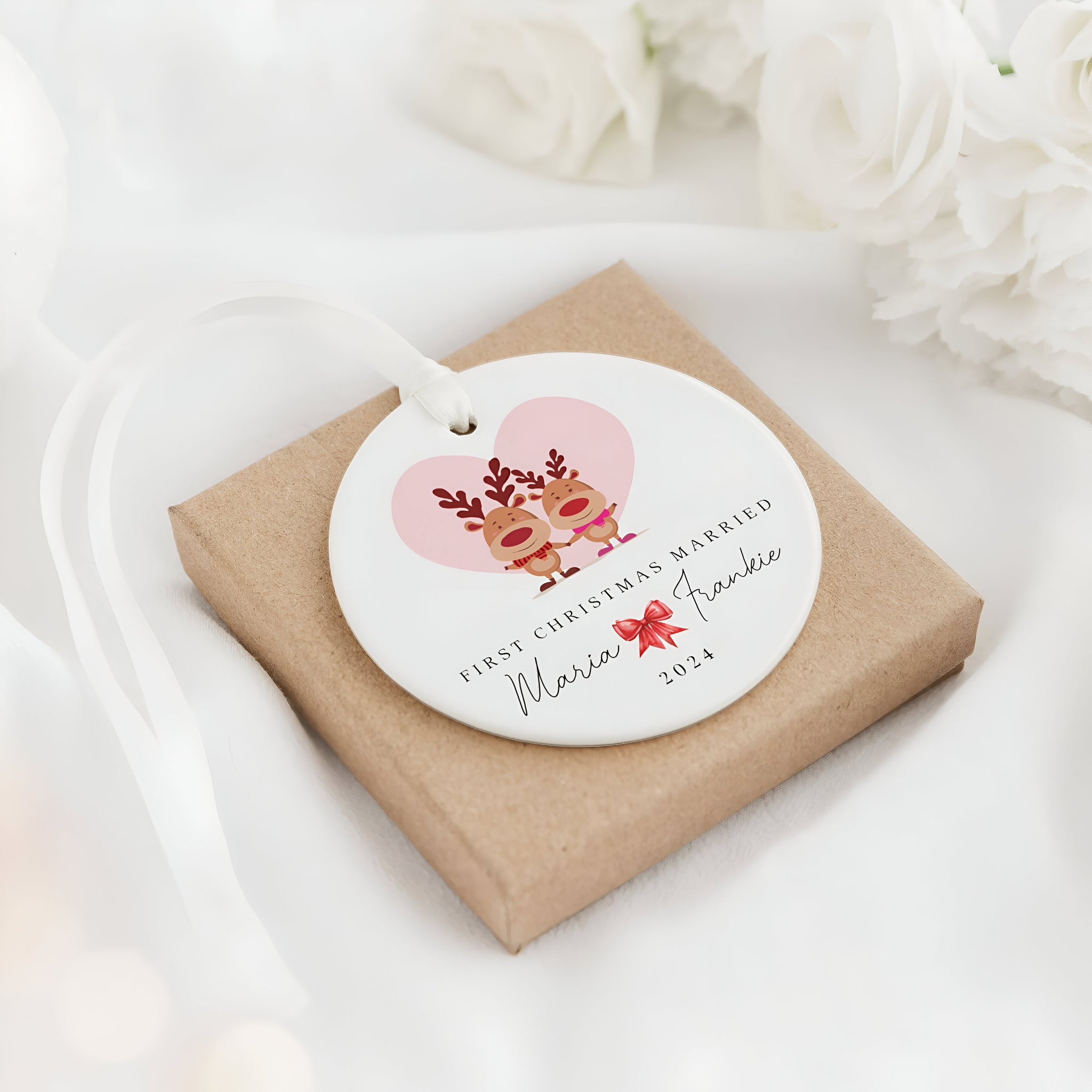 Personalized First Christmas Married Ornament, Mr Mrs Ornament, Personalized Wedding Gift, Newlywed Christmas Gift, Our First Christmas Ornament CX05-39 ORN2509