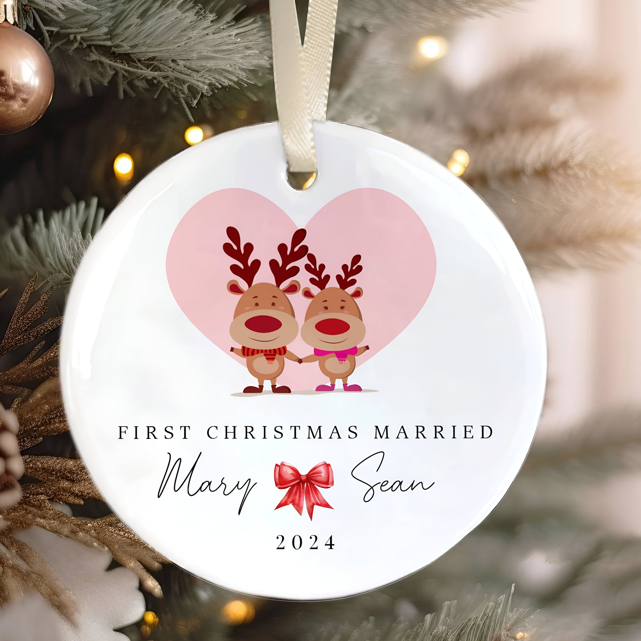 Personalized First Christmas Married Ornament, Mr Mrs Ornament, Personalized Wedding Gift, Newlywed Christmas Gift, Our First Christmas Ornament CX05-39 ORN2509