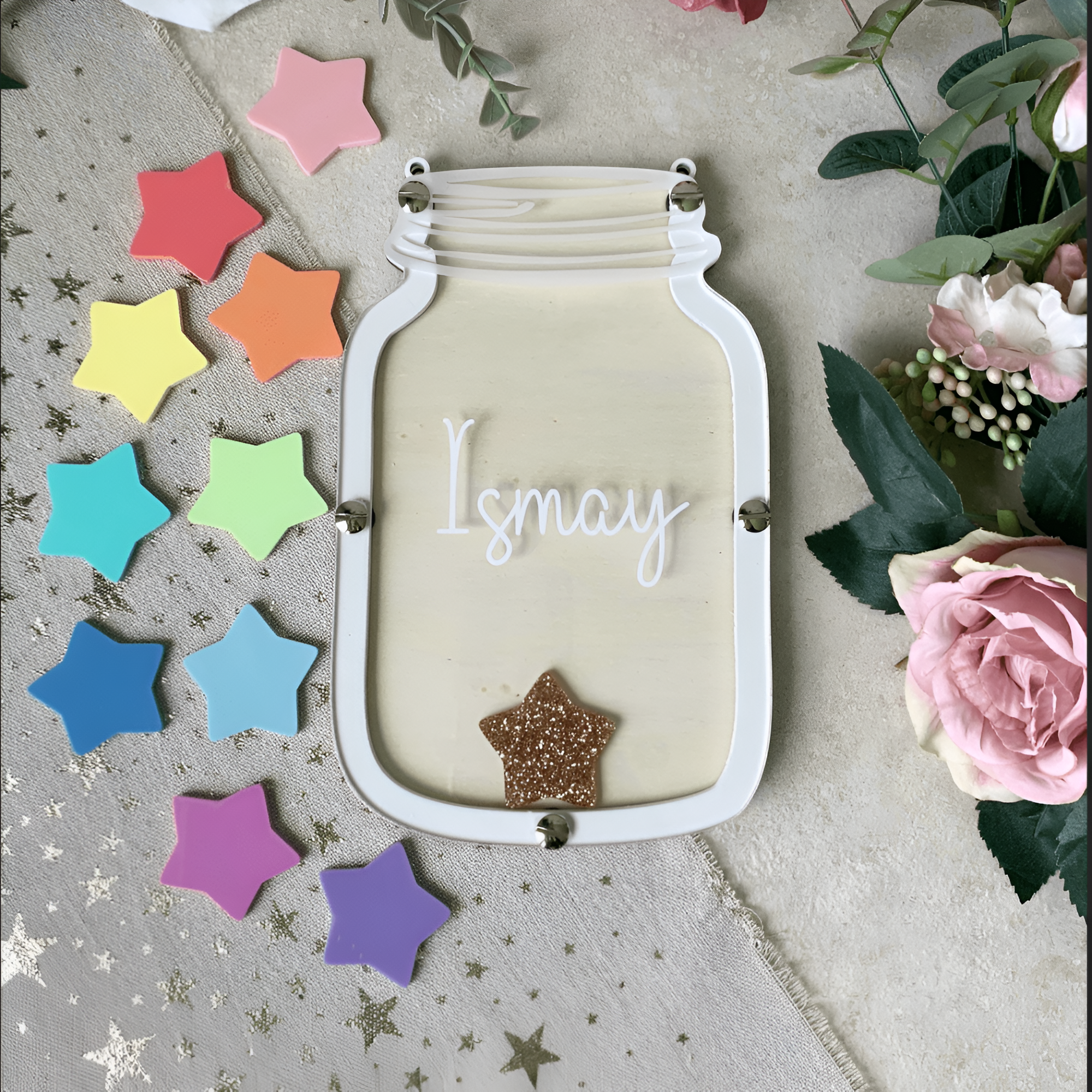 Personalised reward jar and reward token for daily routines and good behaviour REJAR