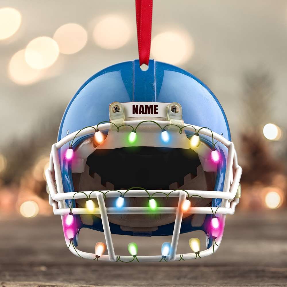 Personalized American Football Helmet Ornament, Football Players Uniform Ornament, Custom Football Gear Ornament, Football Acrylic Ornament ORH1710N