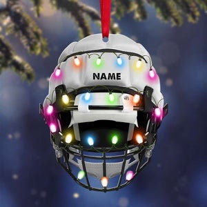Personalized American Football Helmet Ornament, Football Players Uniform Ornament, Custom Football Gear Ornament, Football Acrylic Ornament ORH1710N