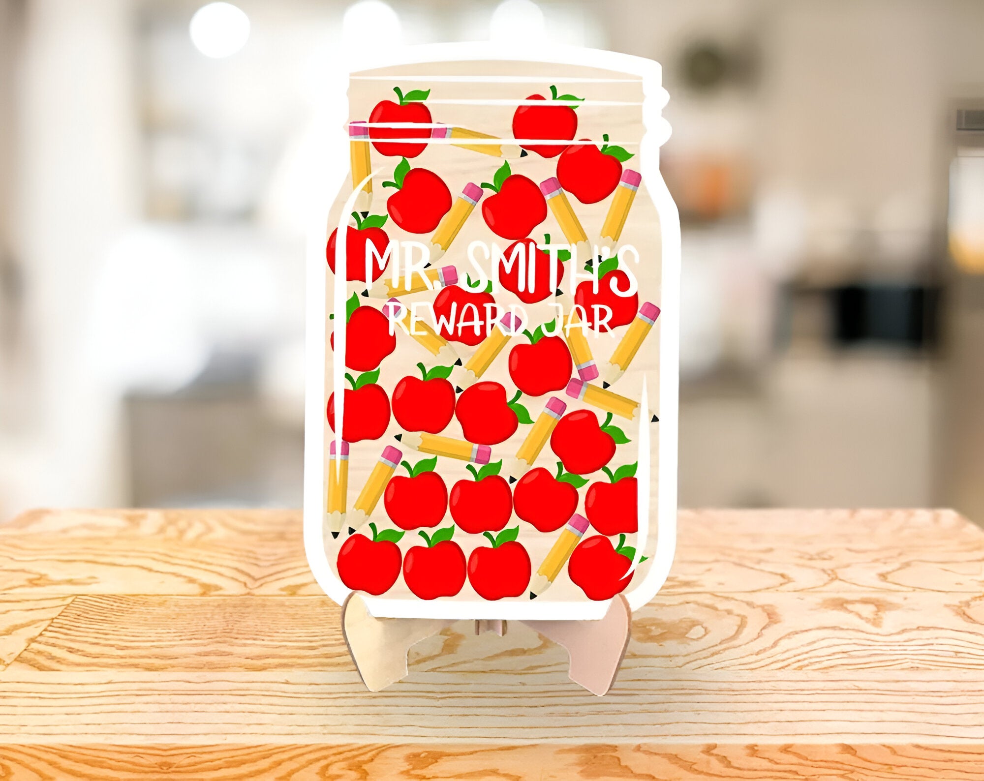 Personalized Apple Reward Jar For Boys Girls, Bulletin Board Chart Pencils Potty Training Classroom rejar rejar1