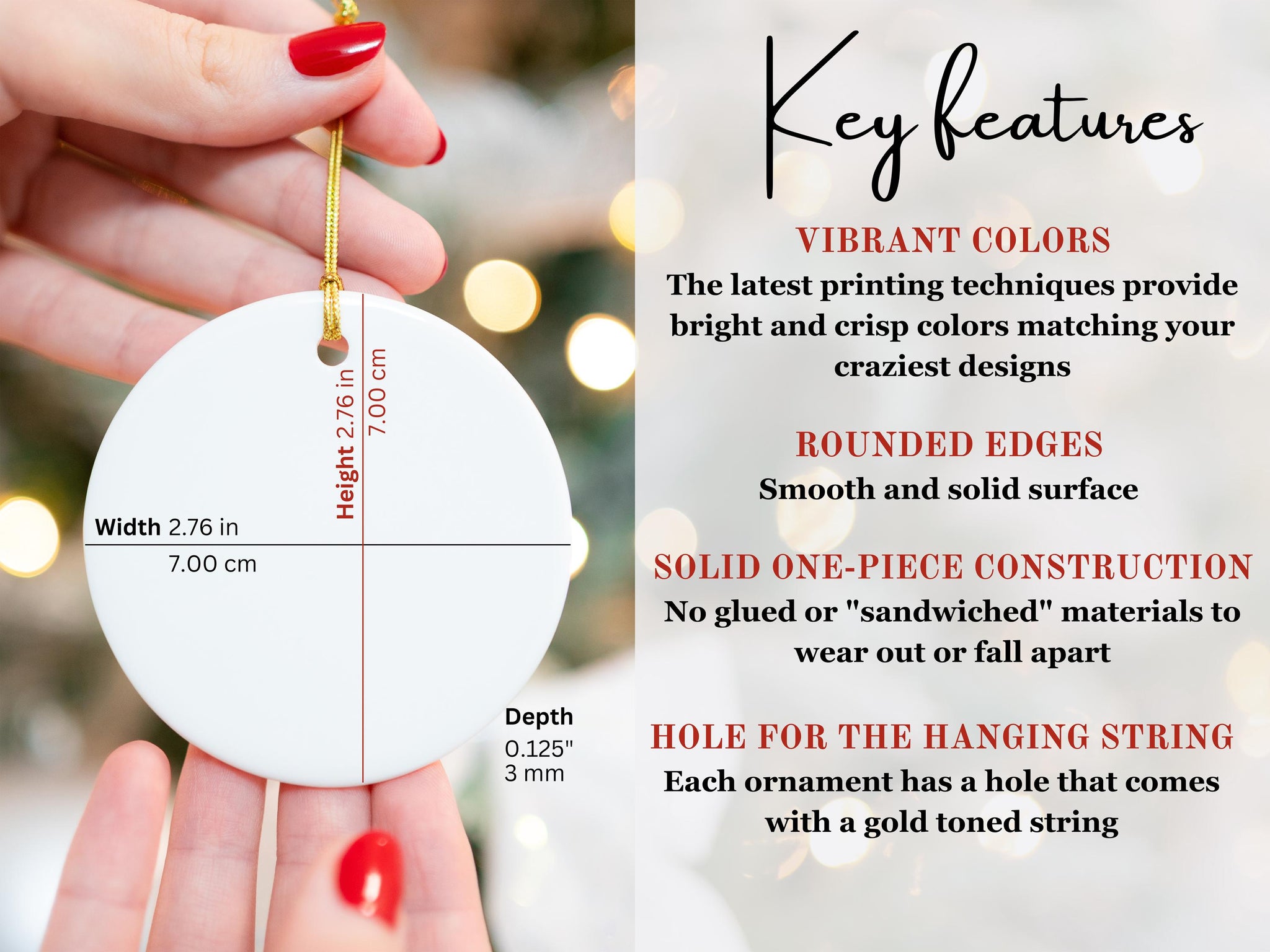 Personalized Baby's First Christmas Ornament 2024, Baby's First Christmas Ornament Personalized 2024, Holiday Keepsake Ornament HOCT21