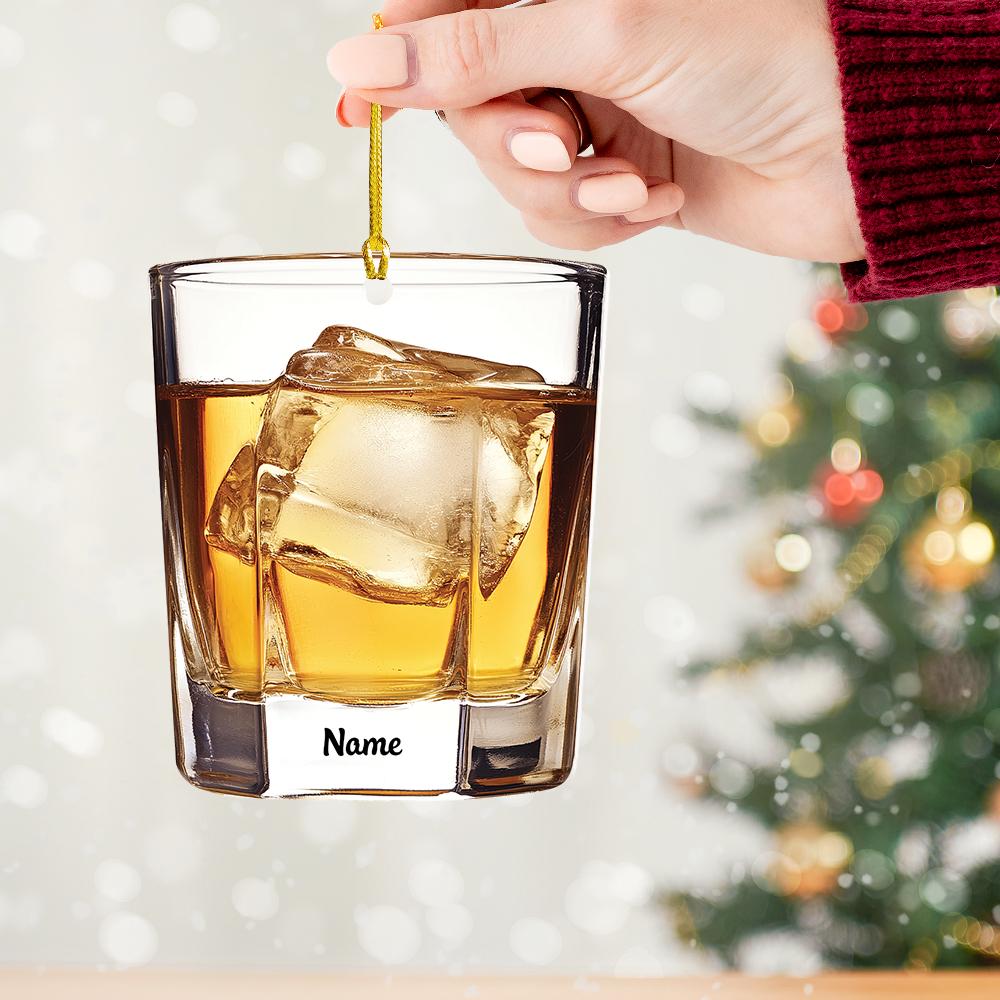 Personalized Bourbon Ornament, Bourbon Christmas Ornament, Drink Lovers Ornament, Whisky Ornament, Bar Pub Whiskey Ornament HAOR0611
