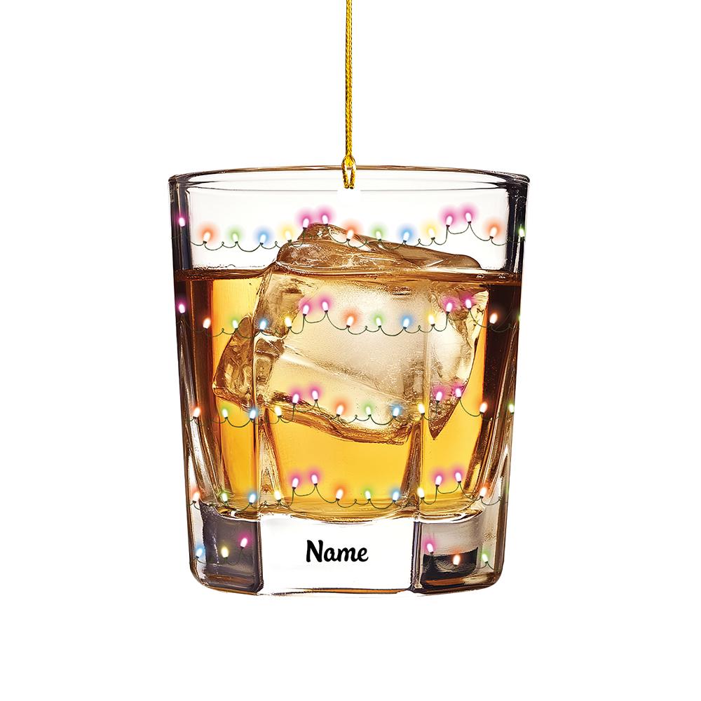 Personalized Bourbon Ornament, Bourbon Christmas Ornament, Drink Lovers Ornament, Whisky Ornament, Bar Pub Whiskey Ornament HAOR0611