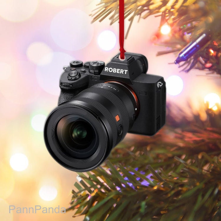 Personalized Camera Christmas Ornament,  Camera Photographer Flat Christmas Ornament, Photographer Ornament Xmas Decor ORH1710N