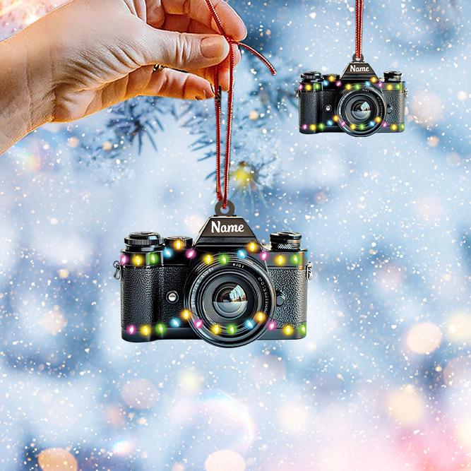 Personalized Camera Ornament, Camera Christmas Ornament, Photographer Ornament Gift, Cameraman Ornament, Photograph Ornament HAOR0611