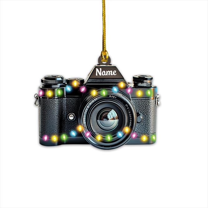 Personalized Camera Ornament, Camera Christmas Ornament, Photographer Ornament Gift, Cameraman Ornament, Photograph Ornament HAOR0611
