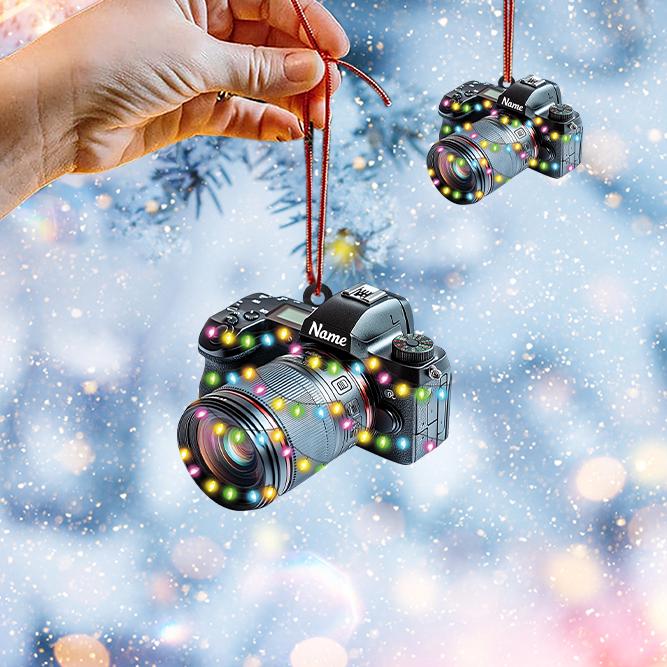 Personalized Camera Ornament, Camera Christmas Ornament, Photographer Ornament Gift, Cameraman Ornament, Photograph Ornament 1 HAOR0611