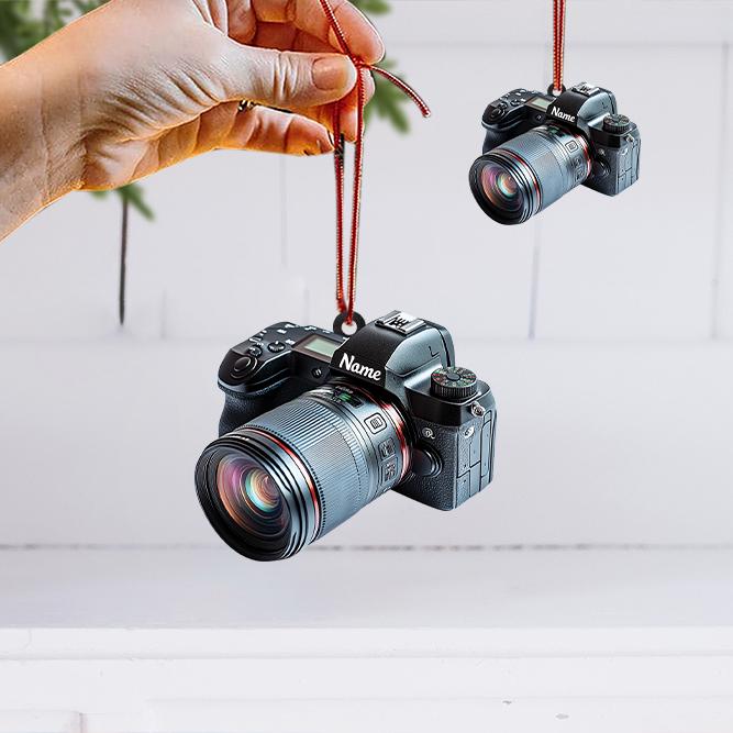 Personalized Camera Ornament, Camera Christmas Ornament, Photographer Ornament Gift, Cameraman Ornament, Photograph Ornament 1 HAOR0611