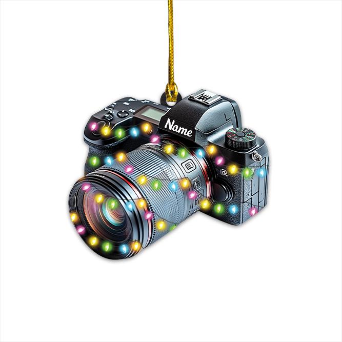 Personalized Camera Ornament, Camera Christmas Ornament, Photographer Ornament Gift, Cameraman Ornament, Photograph Ornament 1 HAOR0611