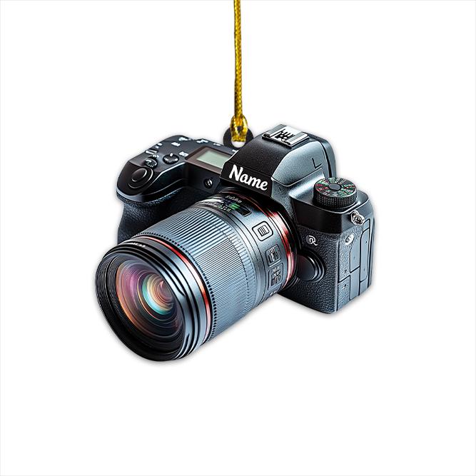 Personalized Camera Ornament, Camera Christmas Ornament, Photographer Ornament Gift, Cameraman Ornament, Photograph Ornament 1 HAOR0611