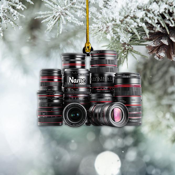 Personalized Camera Ornament, Camera Christmas Ornament, Photographer Ornament Gift, Cameraman Ornament, Photograph Ornament 2 HAOR0611