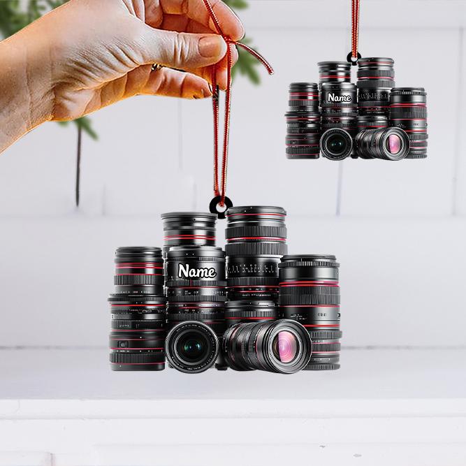 Personalized Camera Ornament, Camera Christmas Ornament, Photographer Ornament Gift, Cameraman Ornament, Photograph Ornament 2 HAOR0611