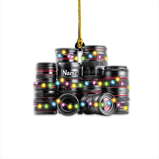 Personalized Camera Ornament, Camera Christmas Ornament, Photographer Ornament Gift, Cameraman Ornament, Photograph Ornament 2 HAOR0611