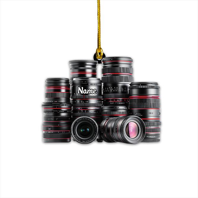 Personalized Camera Ornament, Camera Christmas Ornament, Photographer Ornament Gift, Cameraman Ornament, Photograph Ornament 2 HAOR0611