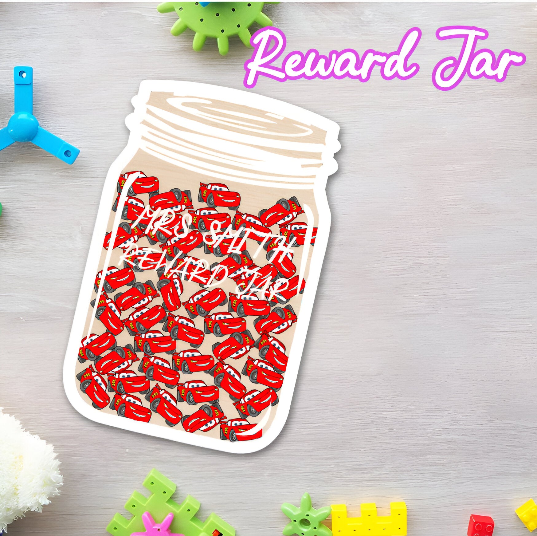 Personalized Cars Reward Jar REJAR