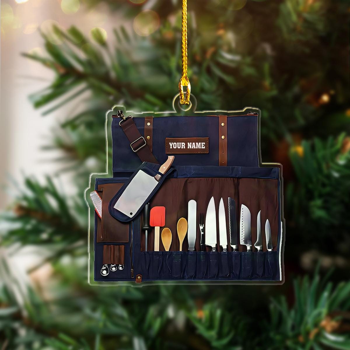 Personalized Chef Christmas 2D Flat Ornament 2024, Cooking Baking Christmas Ornaments, Cooking Christmas Ornaments, Chef Uniform Ornament ORNO5