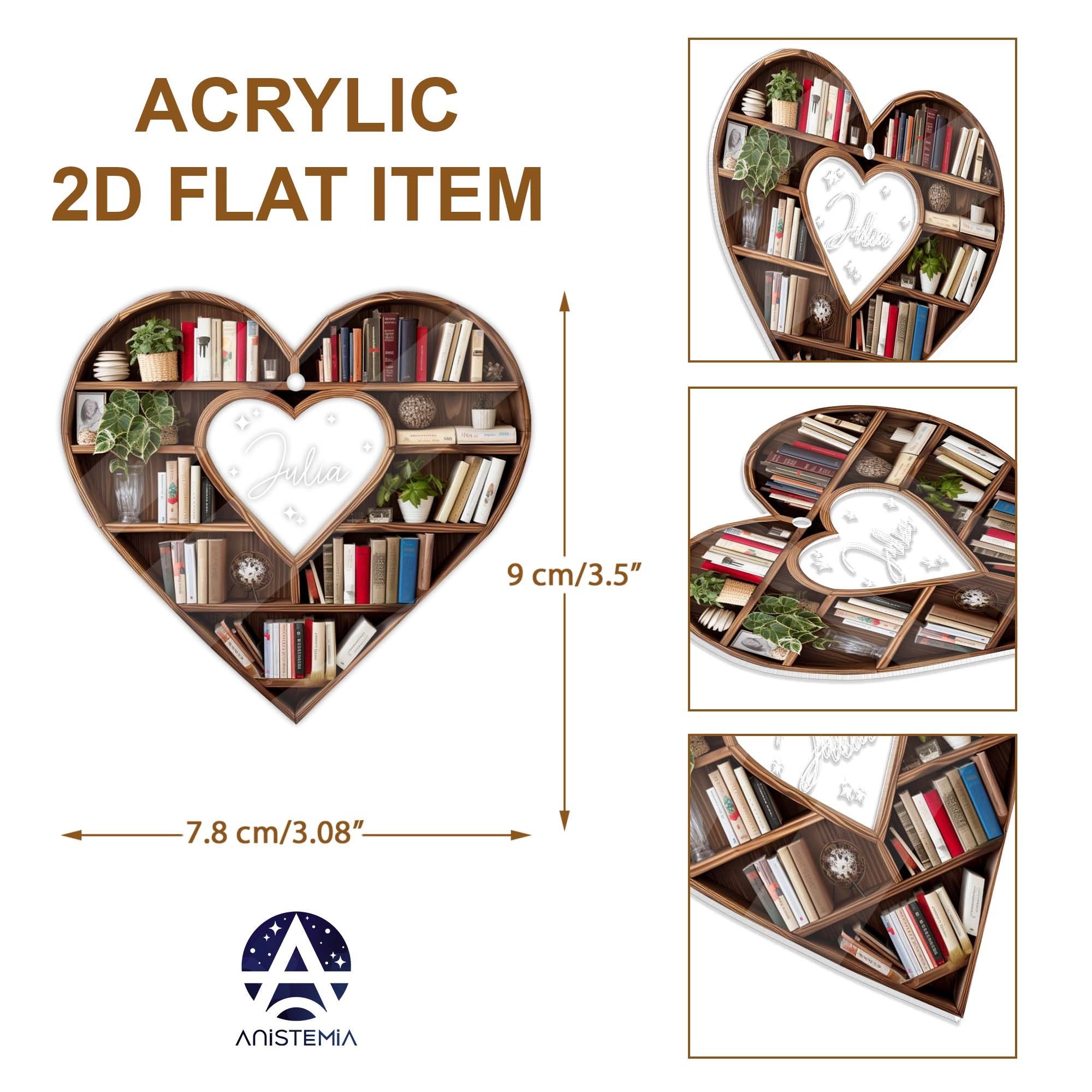 Personalized Christmas Book Tree Name Ornament, Custom Bookish Ornament, Book Lover Gift, Bookworm Gifts, Book Club Ornament, Librarian Gift ORH1710N