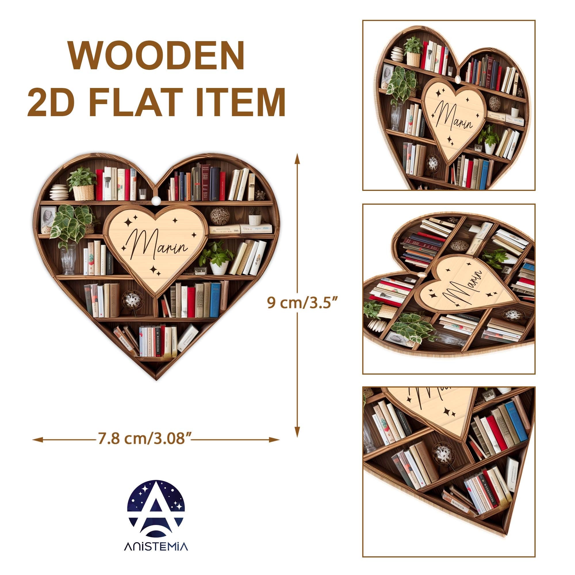 Personalized Christmas Book Tree Name Ornament, Custom Bookish Ornament, Book Lover Gift, Bookworm Gifts, Book Club Ornament, Librarian Gift ORH1710N