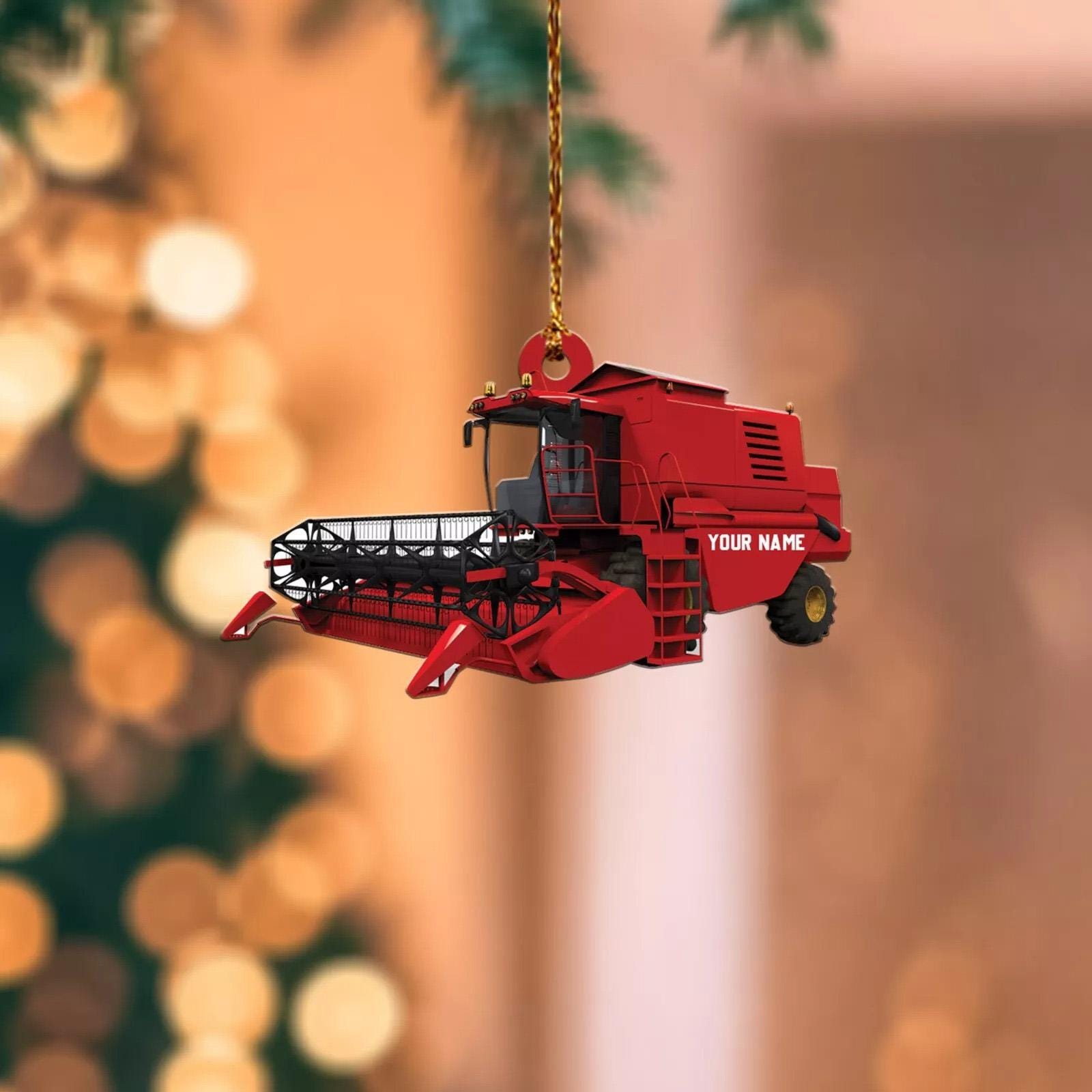 Personalized Christmas Combine Harvester Ornament 2D, Christmas Ornament 2024, Gifts For Christmas HAOR0711