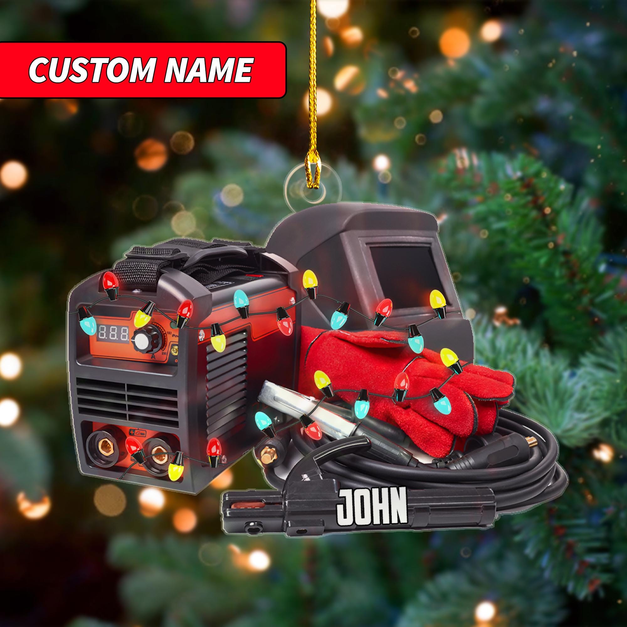 Personalized Christmas Welder Ornament with Name, Custom Welder Christmas Ornament, Perfect Gift for Welder, Welder Christmas Ornament ORNO5