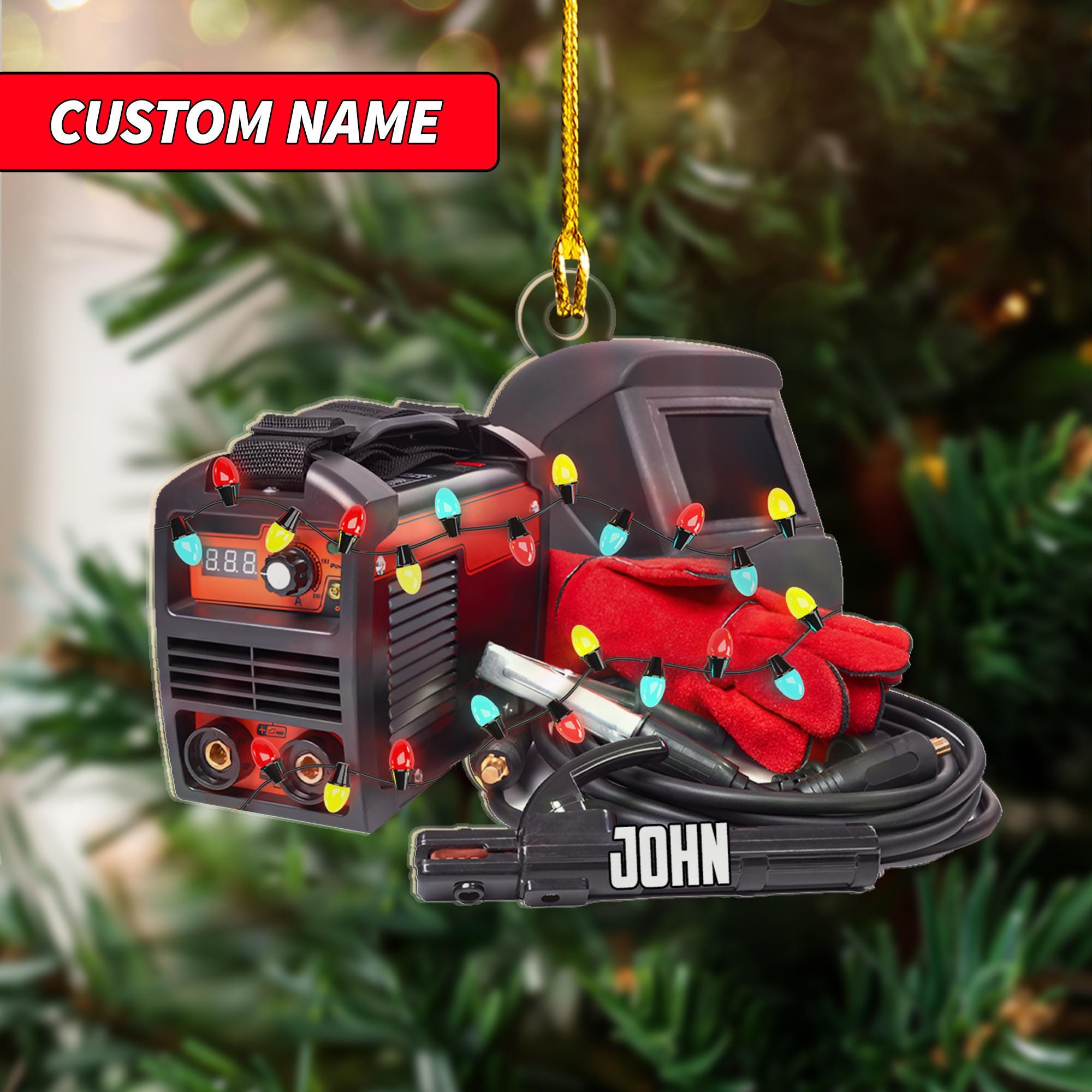Personalized Christmas Welder Ornament with Name, Custom Welder Christmas Ornament, Perfect Gift for Welder, Welder Christmas Ornament ORNO5