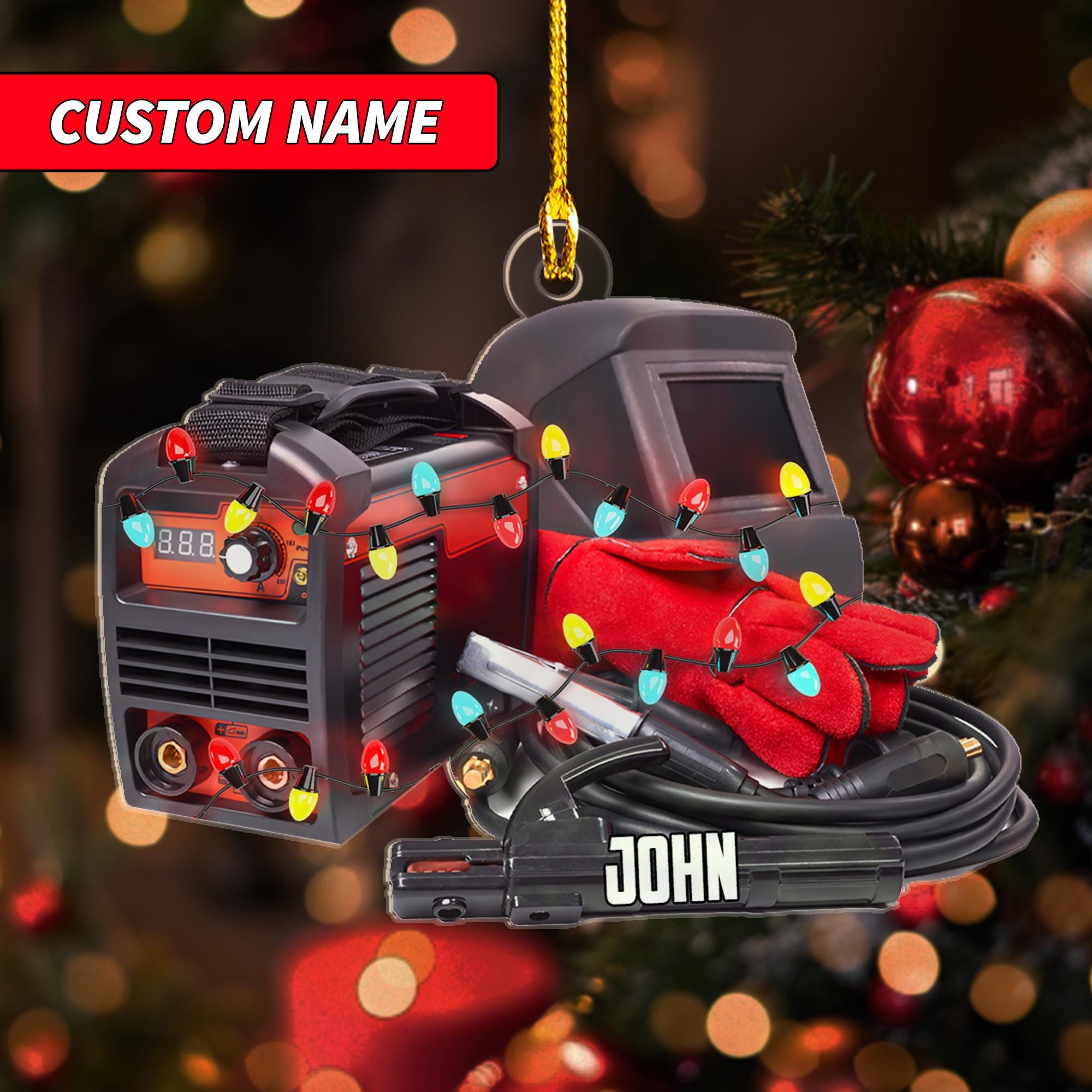 Personalized Christmas Welder Ornament with Name, Custom Welder Christmas Ornament, Perfect Gift for Welder, Welder Christmas Ornament ORNO5