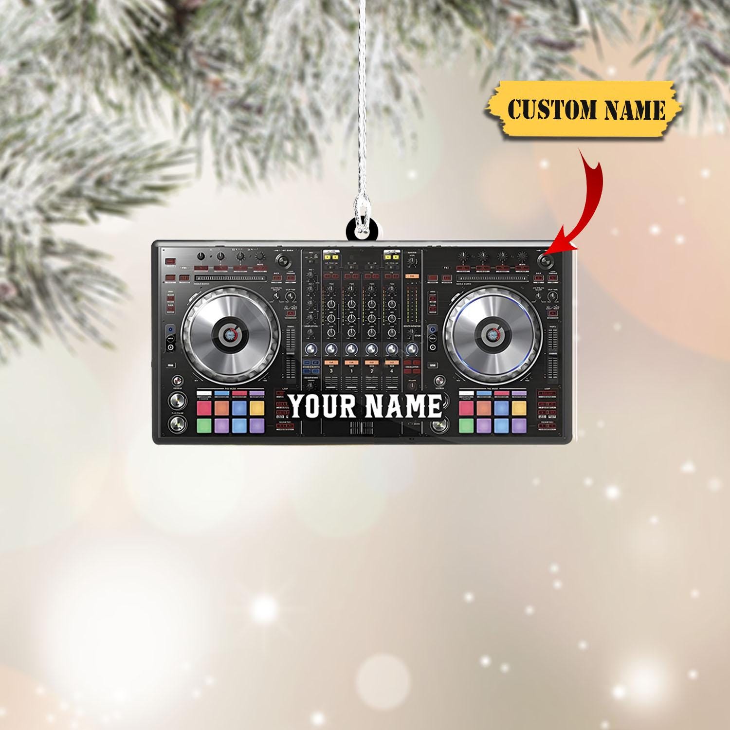 Personalized Deejay Christmas Ornament, Custom DJ Name Ornament, Christmas Ornament, Personalized Gift For Dj, Music Dj Ornament HAOR0711