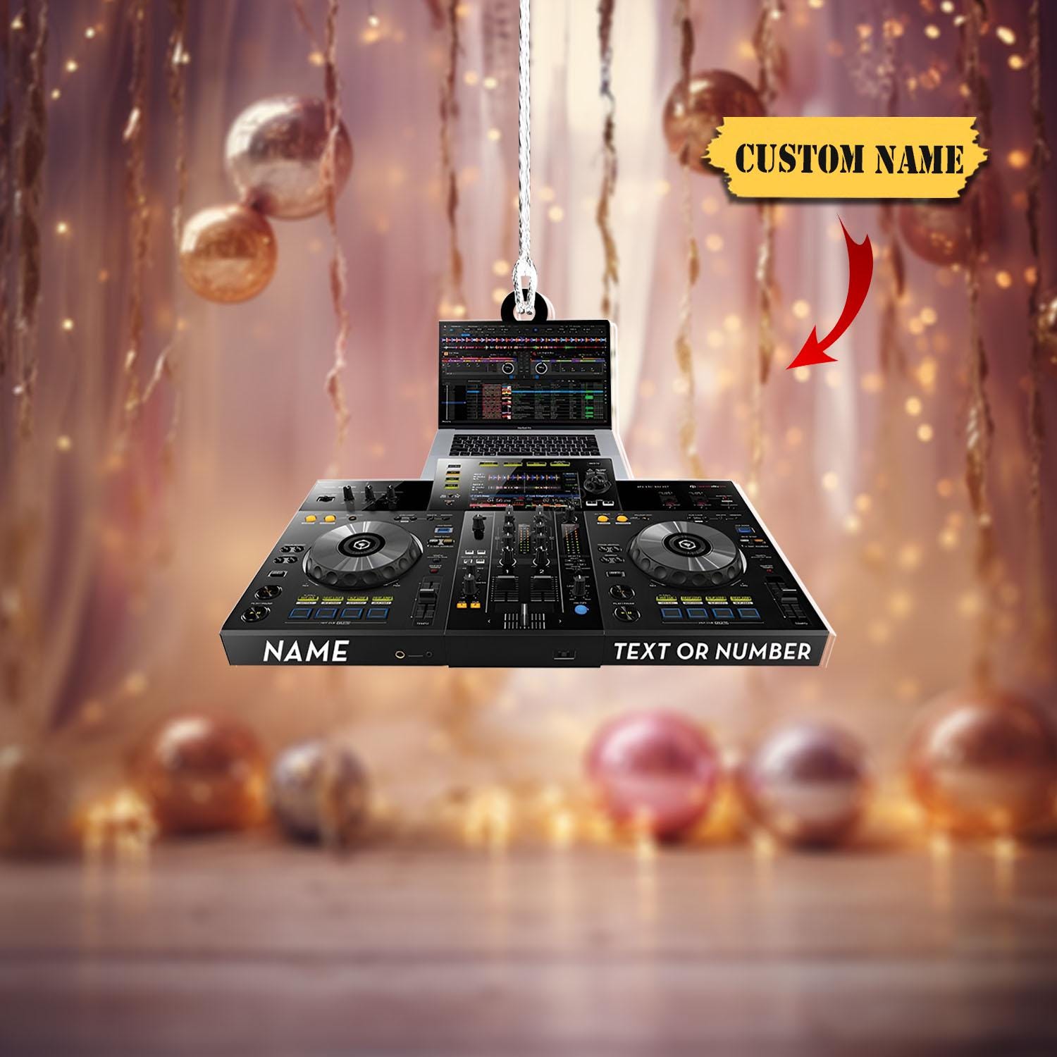 Personalized Deejay Christmas Ornament, DJ Ornament, Christmas Gift Deejay Acrylic Ornament Decor Gift for Deejay Lovers HAOR0711