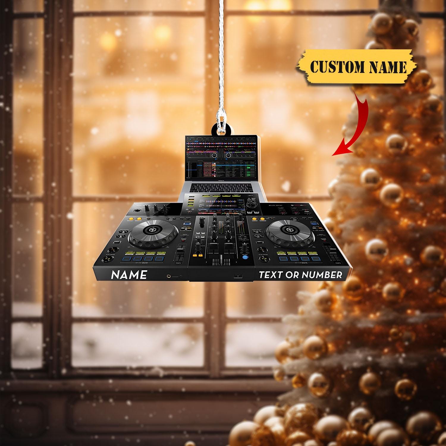 Personalized Deejay Christmas Ornament, DJ Ornament, Christmas Gift Deejay Acrylic Ornament Decor Gift for Deejay Lovers HAOR0711