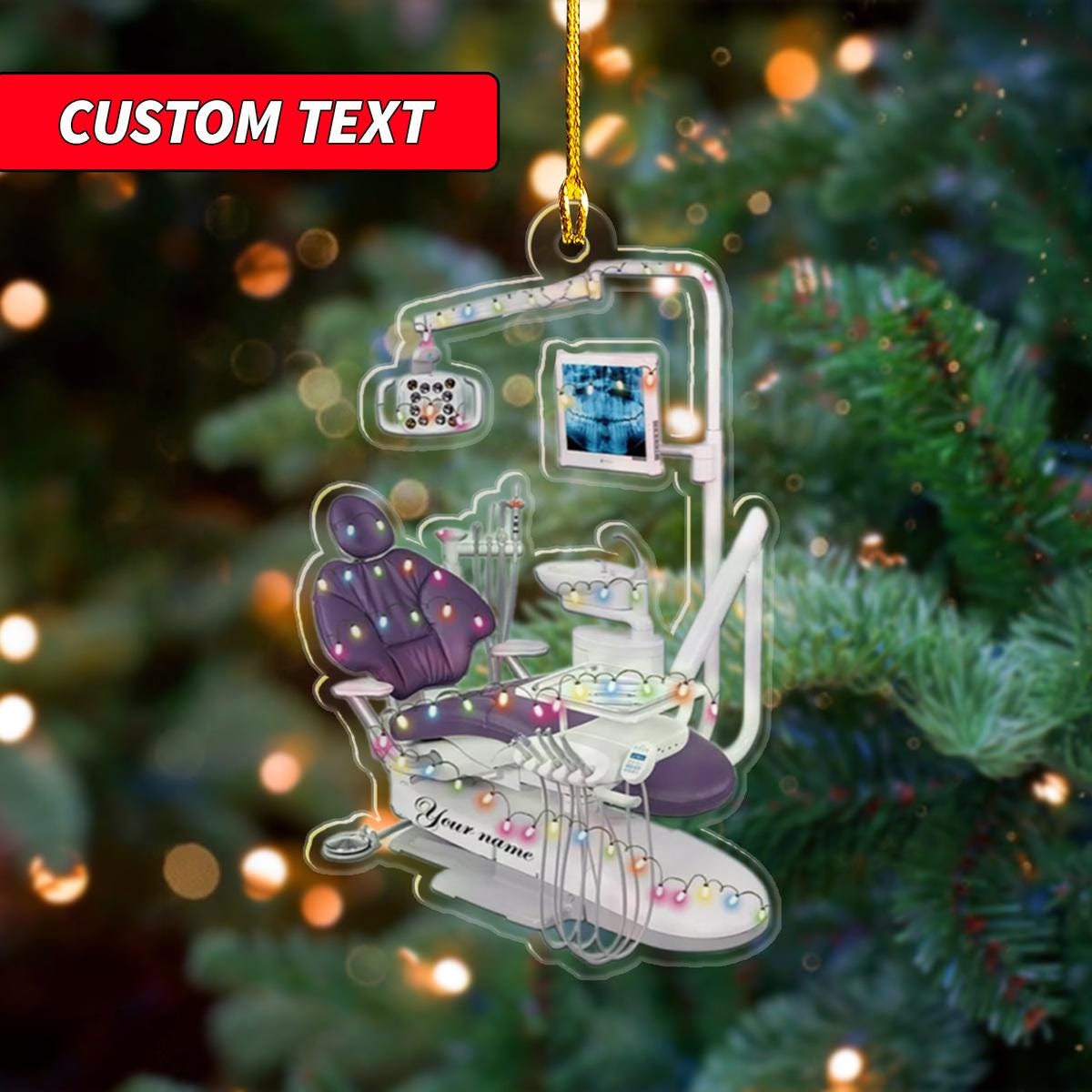 Personalized Dentist Custom Shaped Ornament, Christmas Dentist Gift Ornament, Gift For Dentist Ornament, Dental Squad Ornament ORNO5