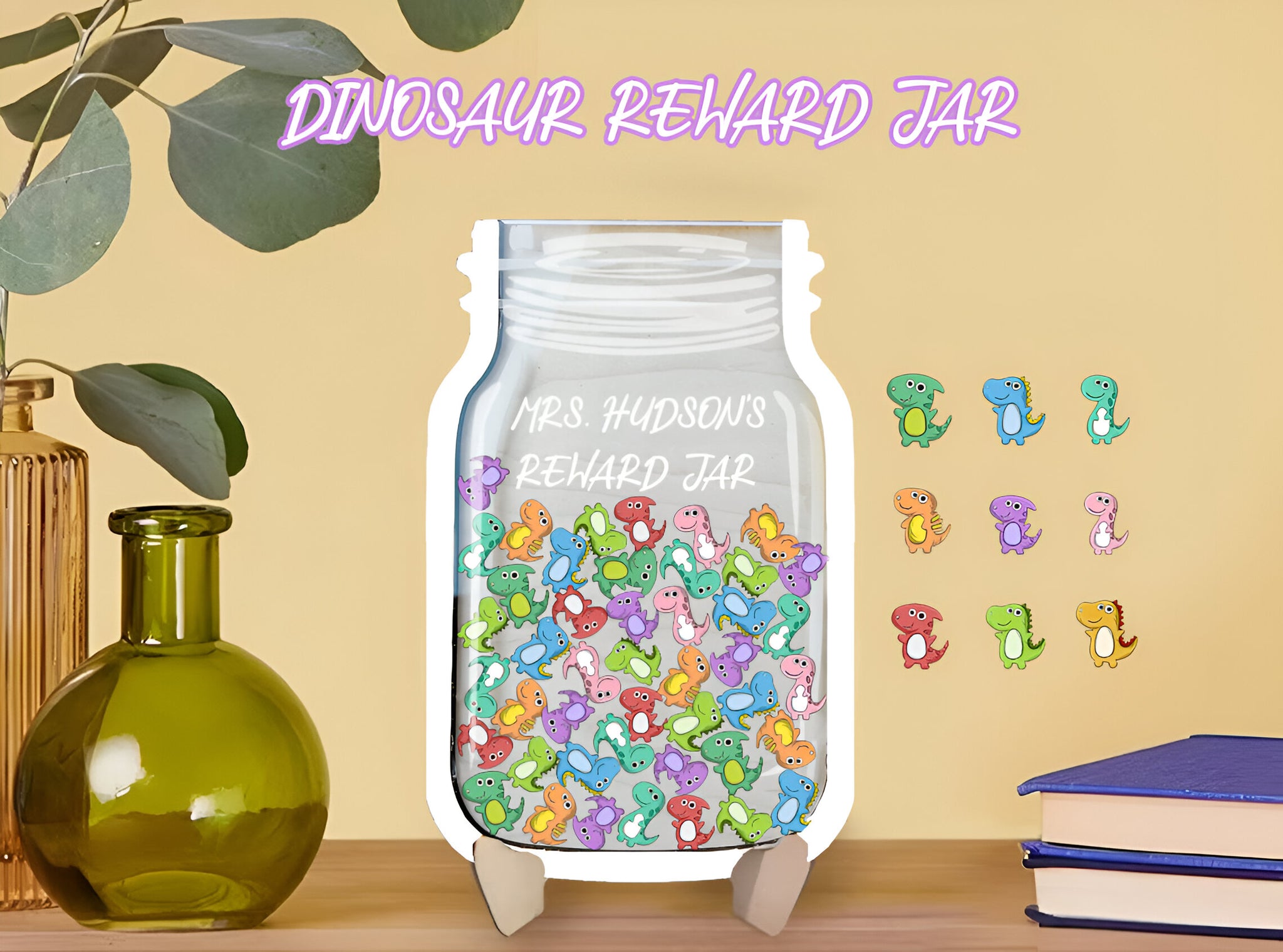 Personalized Dinosaur Reward Jar REJAR