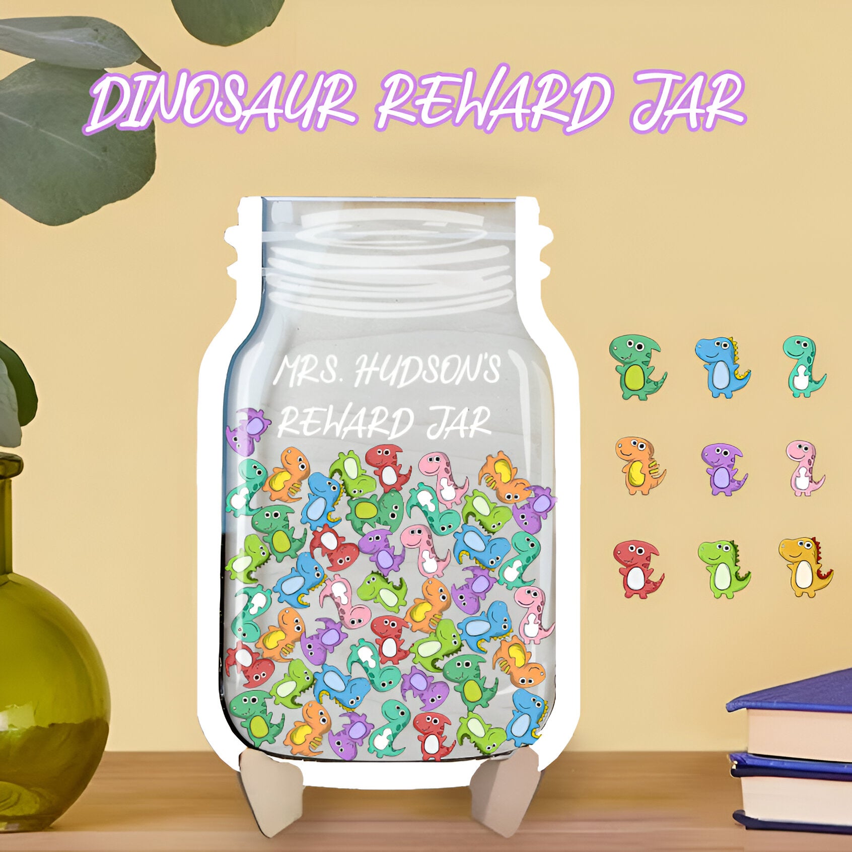 Personalized Dinosaur Reward Jar REJAR