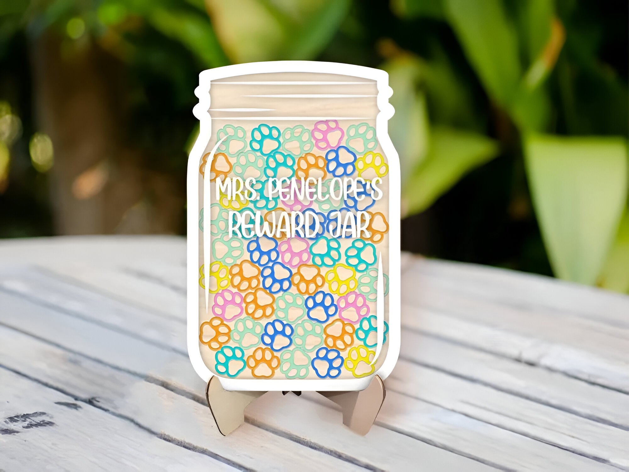 Personalized Dog Paws Reward Jar For Boys Girls, Bulletin Board Chart Cute Potty Training Classroom rejar rejar1