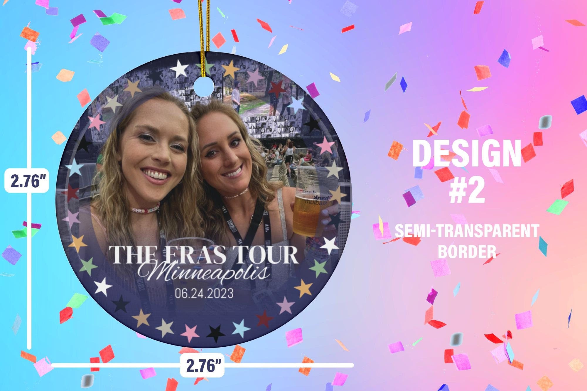 Personalized Eras Tour Ornament, Custom Ornament Gift, Custom Eras Tour Christmas Ornament Gift for Her, Stocking Stuffer O2610H