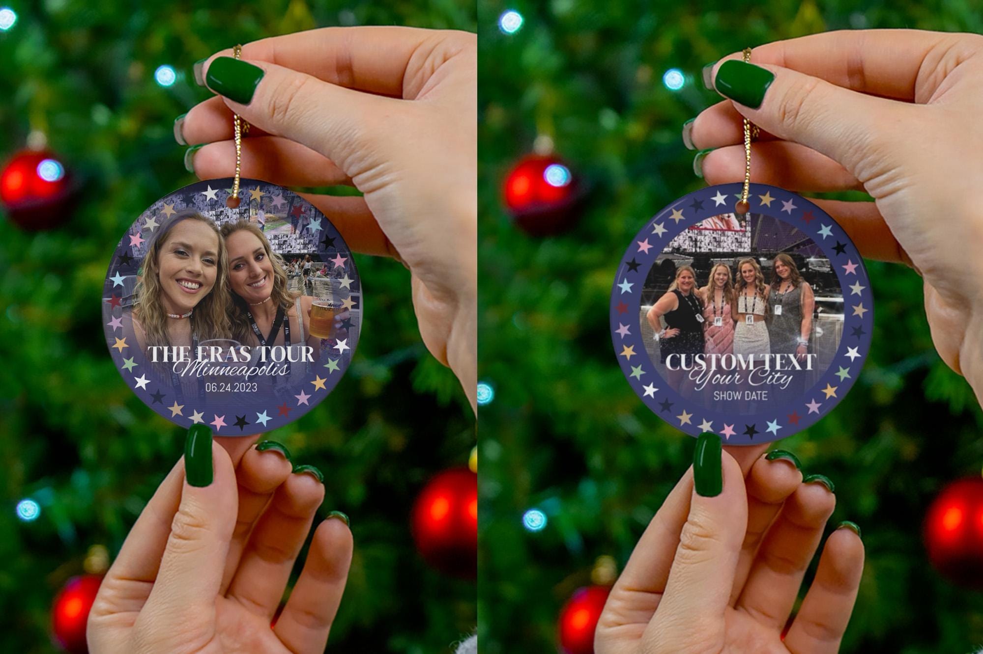 Personalized Eras Tour Ornament, Custom Ornament Gift, Custom Eras Tour Christmas Ornament Gift for Her, Stocking Stuffer O2610H