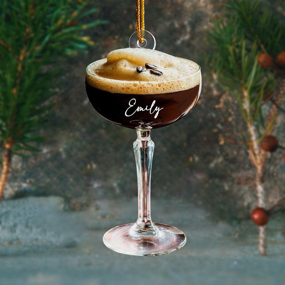Personalized Espresso Martini Christmas Ornament, Peppermint Espresso Martini Ornament, Christmas Gift For Martini Lover, Xmas Tree Decor HOCT21