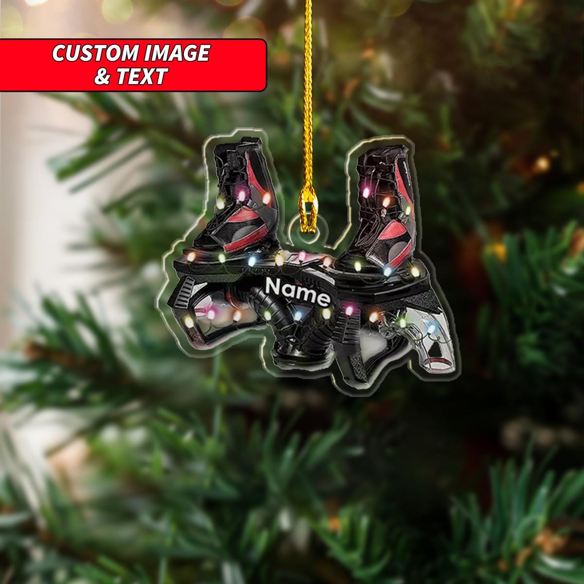 Personalized Flyboard Flight Christmas Ornament, Motor Boats Surf Christmas Ornament, Custom Name Acrylic Ornament, Flyboard Hobby ORNO5