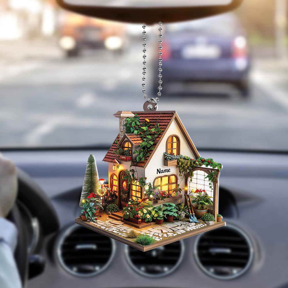 Personalized Garden House Christmas Ornament, Garden House Decor, Gift for Gardening Lovers Ornament Planting Gardener Ornament 1 HAOR0611