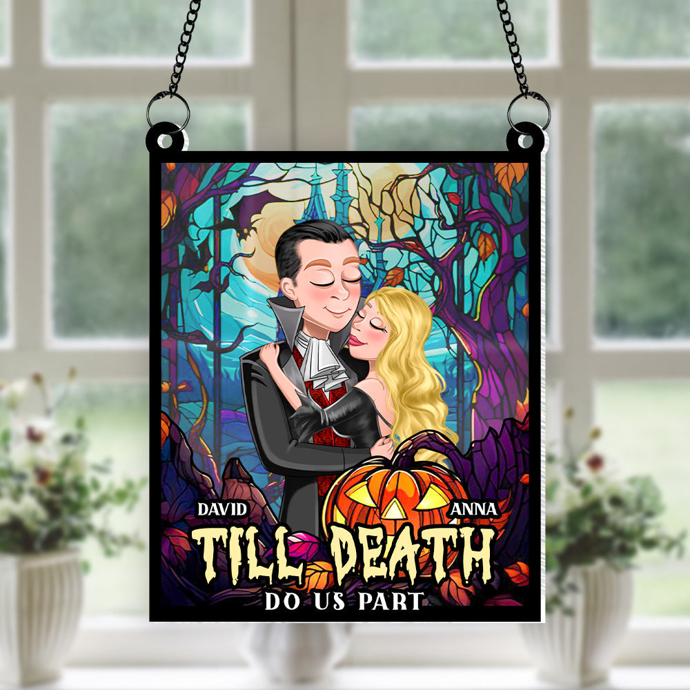 Personalized Gifts For Couple Halloween Suncatcher Ornament  ORHA2208