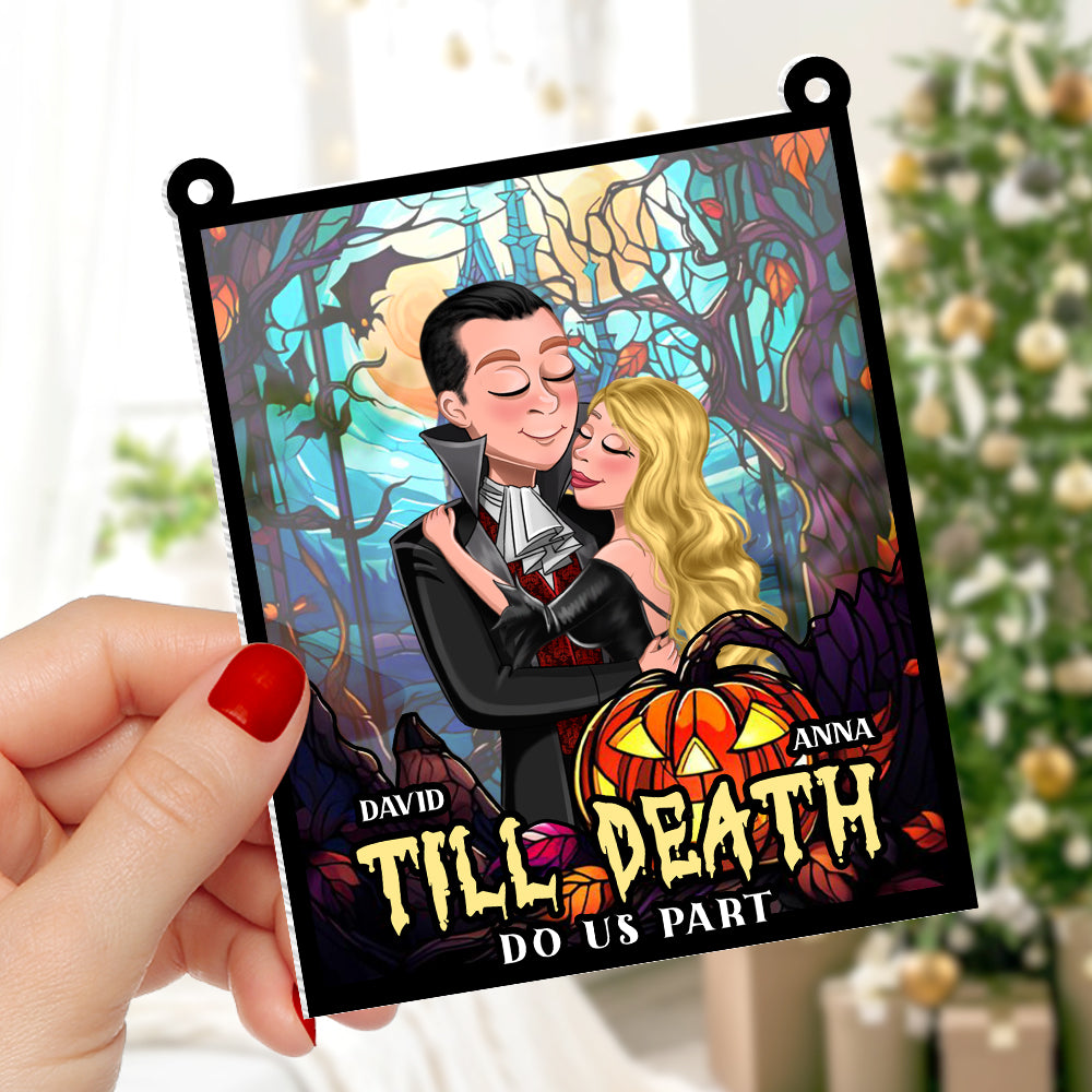 Personalized Gifts For Couple Halloween Suncatcher Ornament  ORHA2208