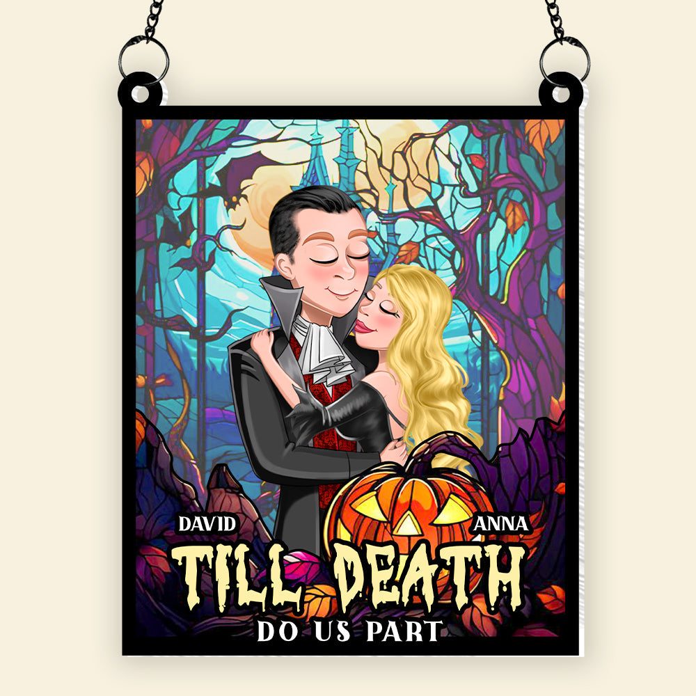 Personalized Gifts For Couple Halloween Suncatcher Ornament  ORHA2208