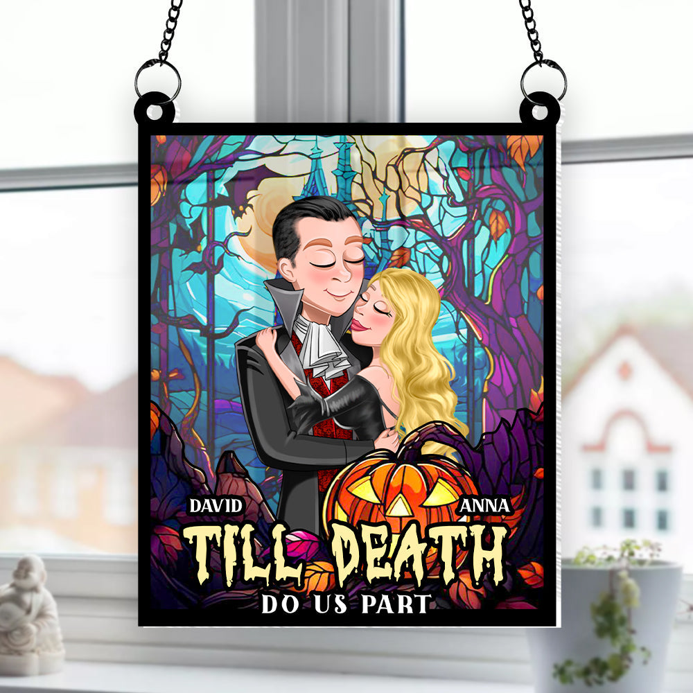Personalized Gifts For Couple Halloween Suncatcher Ornament  ORHA2208