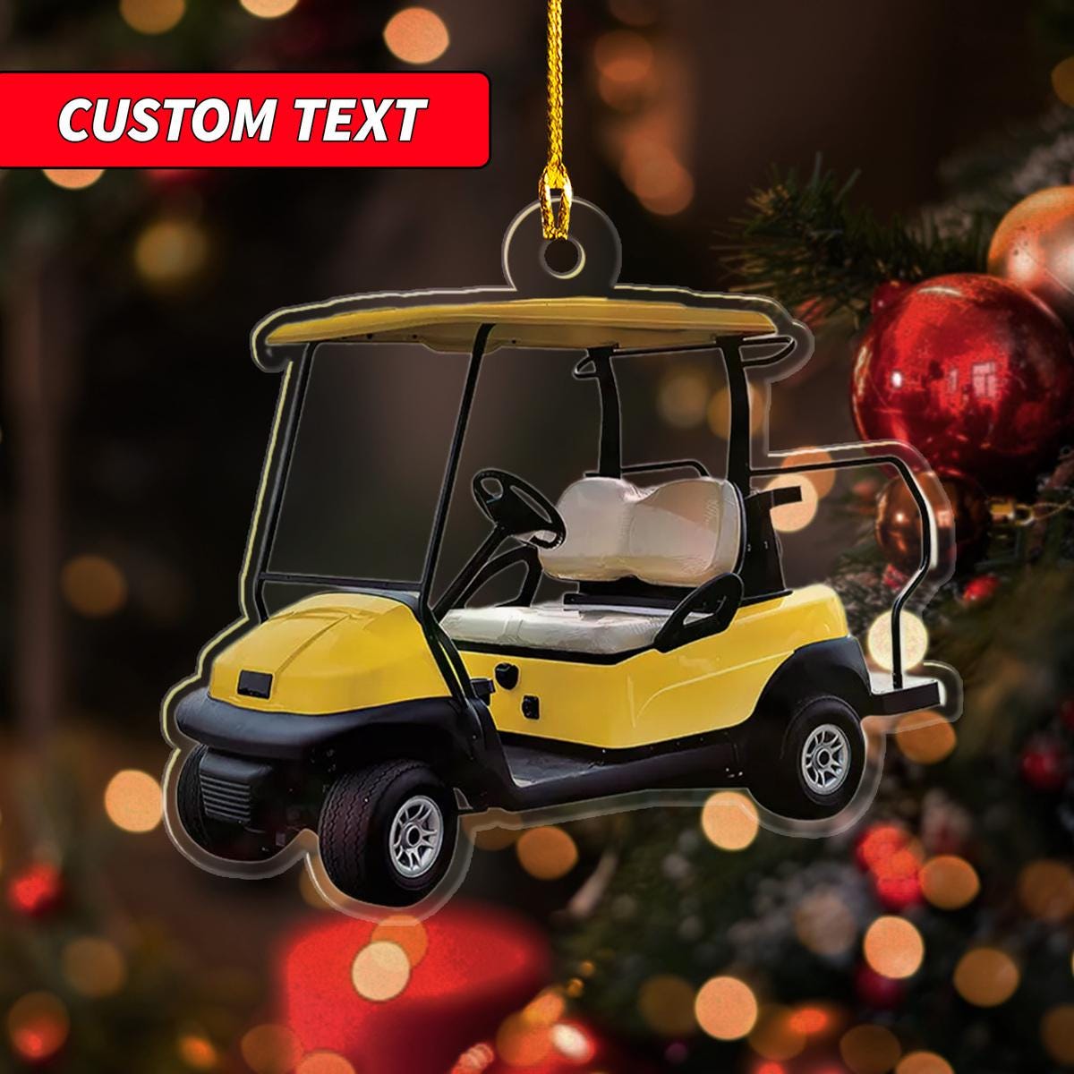 Personalized Golf Cart Christmas Ornament, Custom Golf Cart Ornament, Golf Cart Personalized Christmas Ornament, Golf Christmas Ornament ORNO5