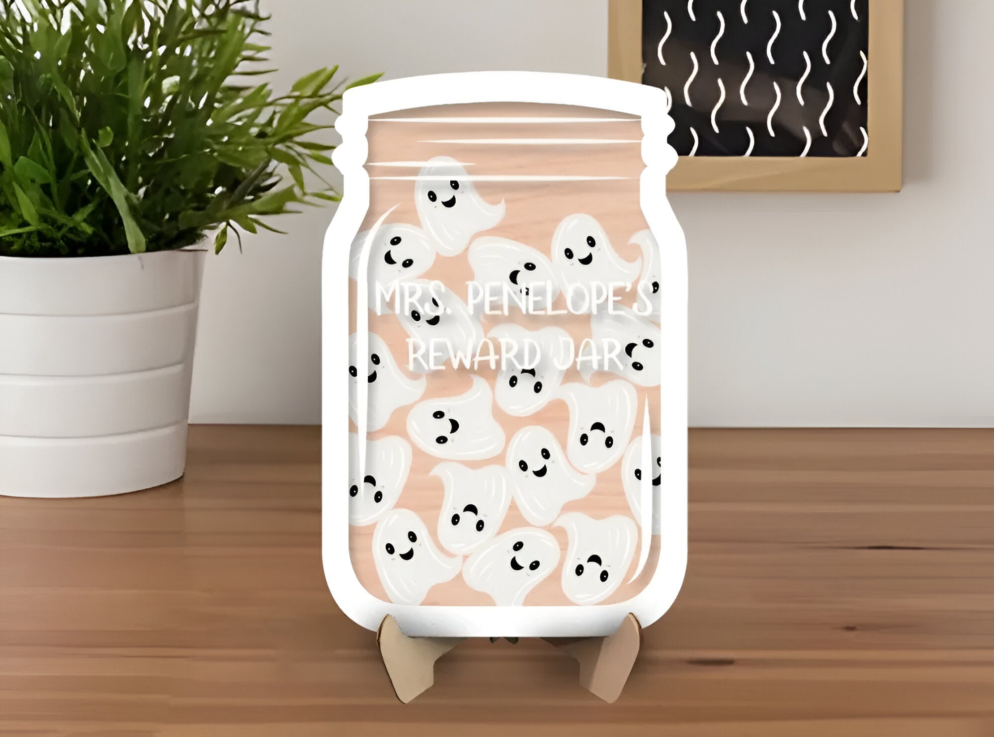 Personalized Halloween Reward Jar Classroom, Custom Reward Jar Halloween Magnet, Ghost Reward Jar Magnetic, Custom Halloween Gift Decor rejar rejar1